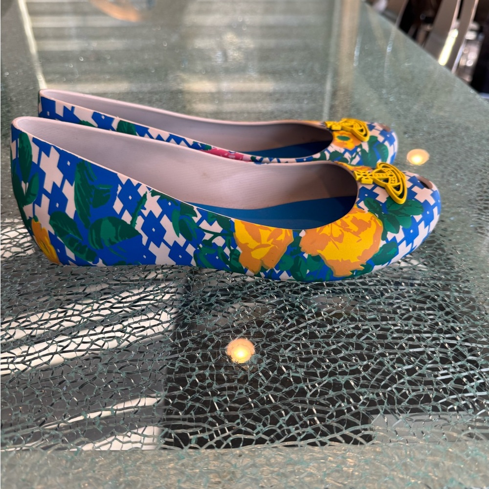 Vivienne Westwood Melissa Multicolor Patterned Flats 10 - Picture 2 of 8